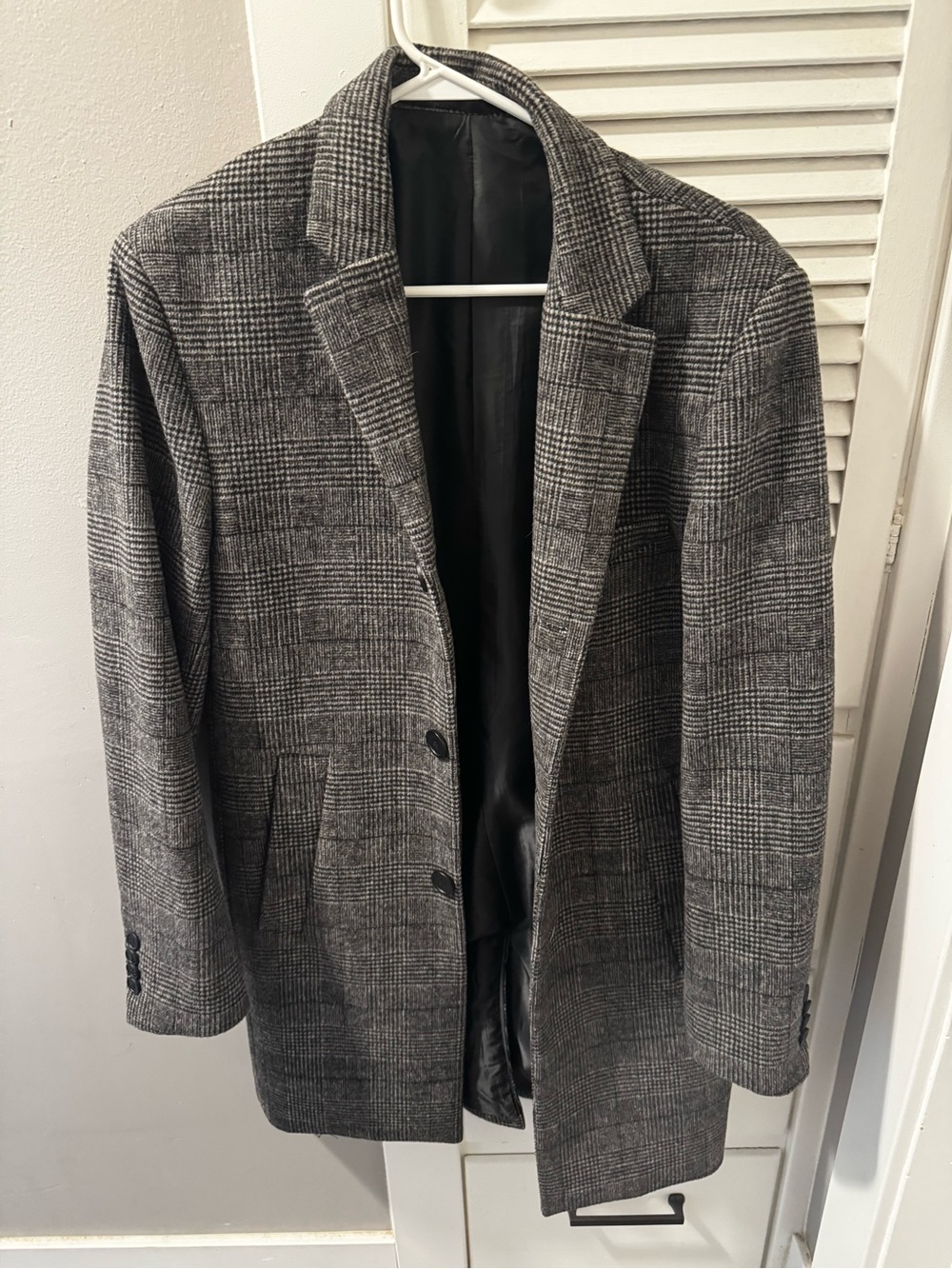 Men's Grey Glen Plaid Blazer - Classic Tailored Coat